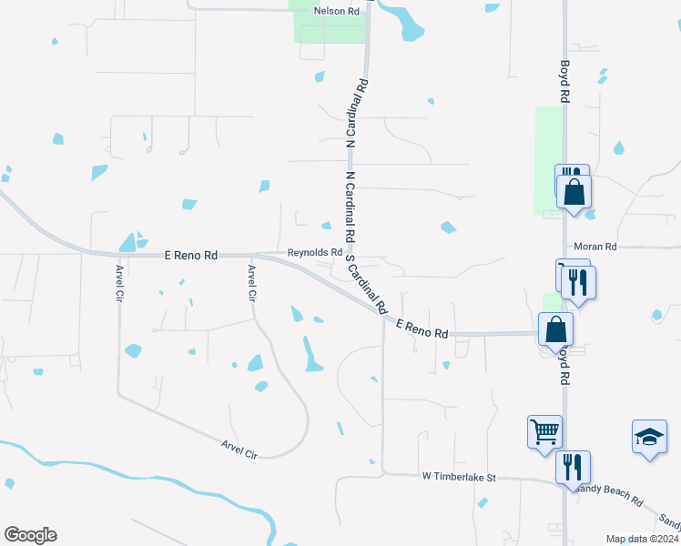 map of restaurants, bars, coffee shops, grocery stores, and more near 230 South Cardinal Road in Azle