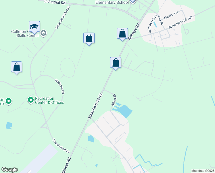 map of restaurants, bars, coffee shops, grocery stores, and more near 154 State Road S-15-21 in Walterboro
