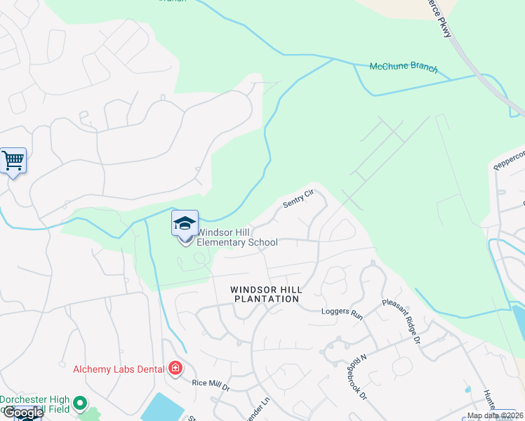 map of restaurants, bars, coffee shops, grocery stores, and more near 8558 Sentry Circle in North Charleston