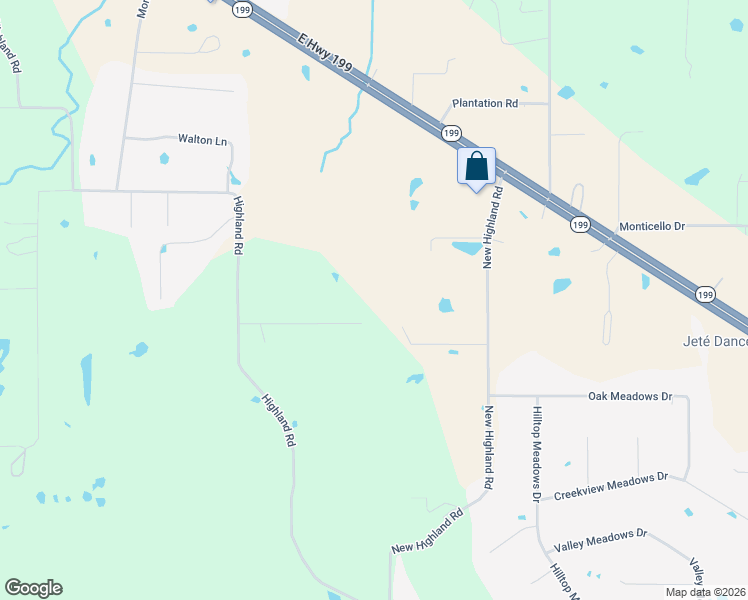 map of restaurants, bars, coffee shops, grocery stores, and more near 143 Florence Lane in Springtown
