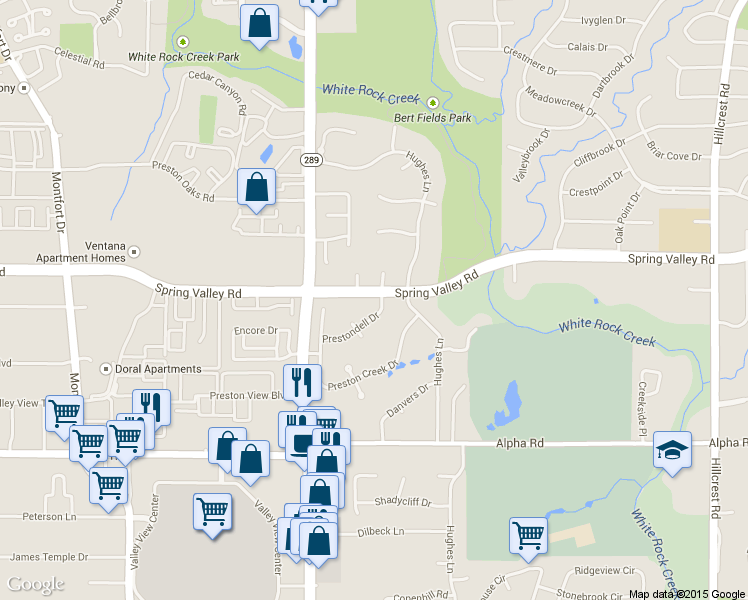map of restaurants, bars, coffee shops, grocery stores, and more near in Dallas