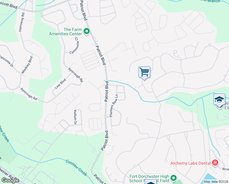 map of restaurants, bars, coffee shops, grocery stores, and more near 8981 Planters Row Lane in Summerville