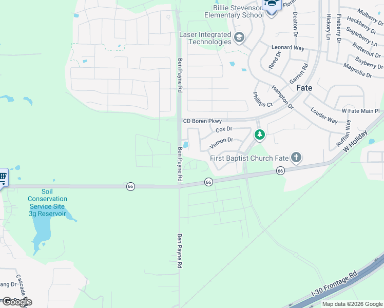 map of restaurants, bars, coffee shops, grocery stores, and more near 506 Collins Lane in Rockwall