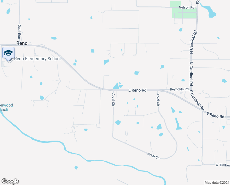 map of restaurants, bars, coffee shops, grocery stores, and more near 902 East Reno Road in Azle