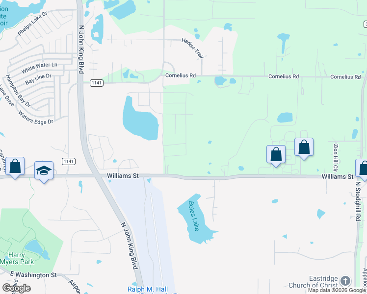 map of restaurants, bars, coffee shops, grocery stores, and more near 1936 Hyw66 in Rockwall