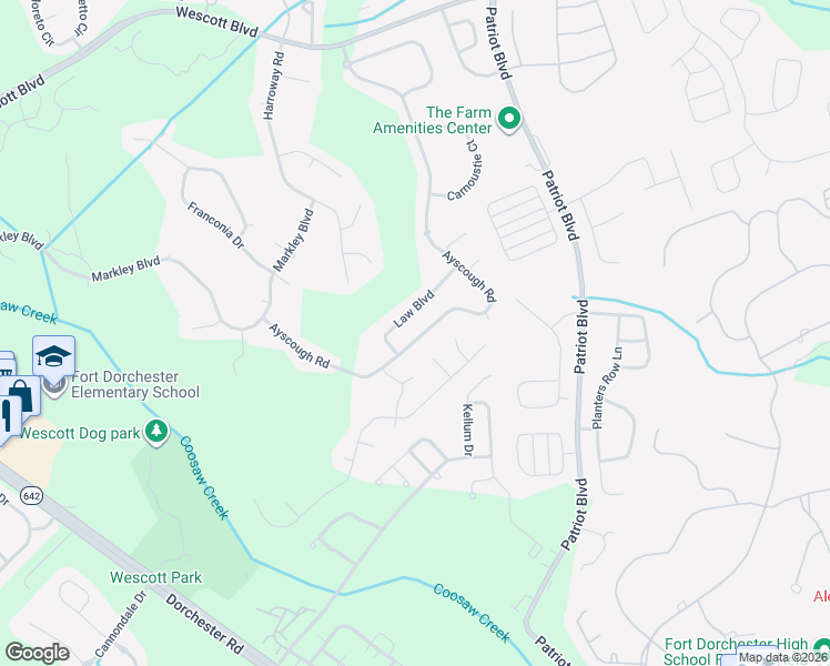 map of restaurants, bars, coffee shops, grocery stores, and more near 9438 Ayscough Road in Summerville