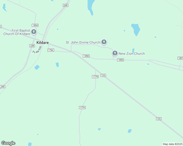 map of restaurants, bars, coffee shops, grocery stores, and more near 70 County Road 1779 in Bivins