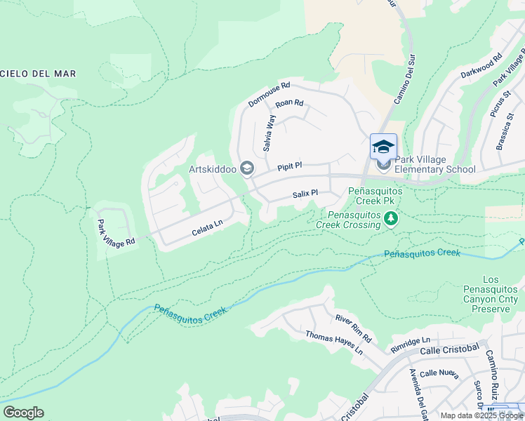 map of restaurants, bars, coffee shops, grocery stores, and more near 7535 Celata Court in San Diego