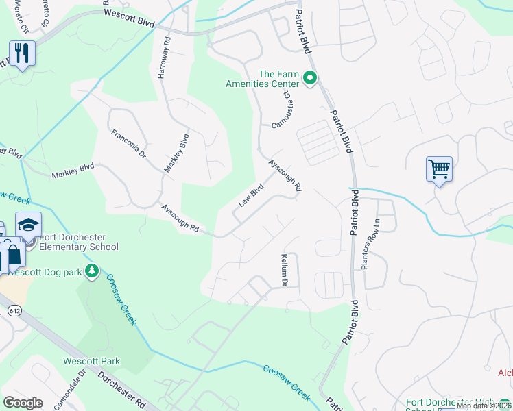 map of restaurants, bars, coffee shops, grocery stores, and more near 9438 Ayscough Road in Summerville