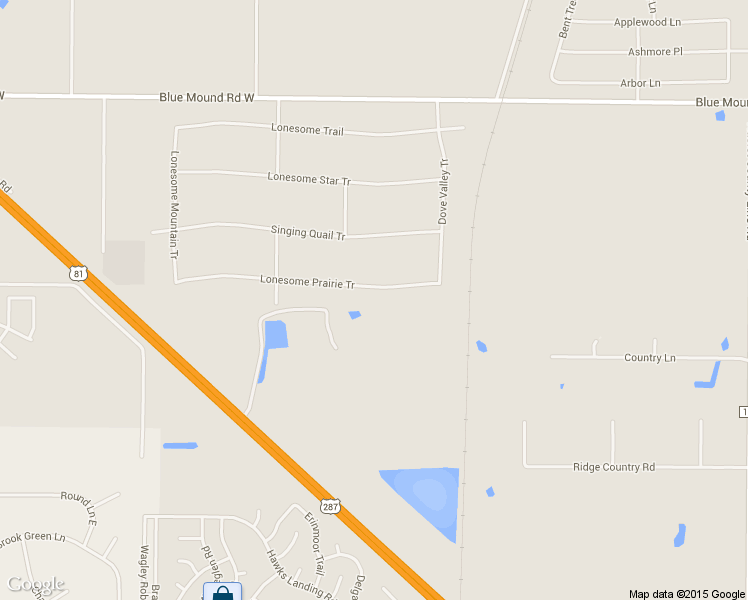 map of restaurants, bars, coffee shops, grocery stores, and more near 309 Lonesome Prairie Tr in Haslet
