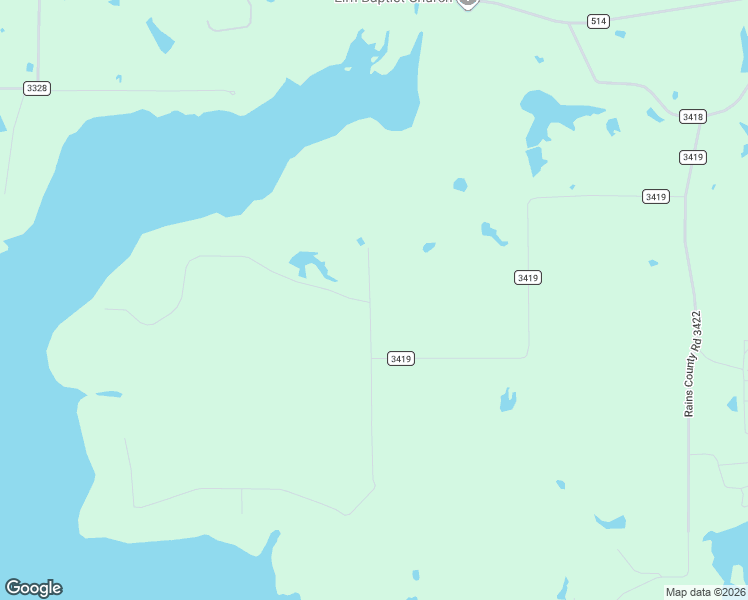 map of restaurants, bars, coffee shops, grocery stores, and more near County Road 3419 in Yantis
