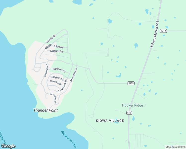 map of restaurants, bars, coffee shops, grocery stores, and more near 4356 County Road 3413 in Lone Oak