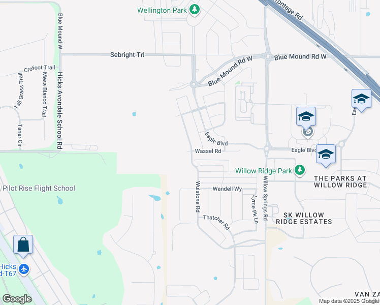 map of restaurants, bars, coffee shops, grocery stores, and more near 1801 Wassel Road in Haslet
