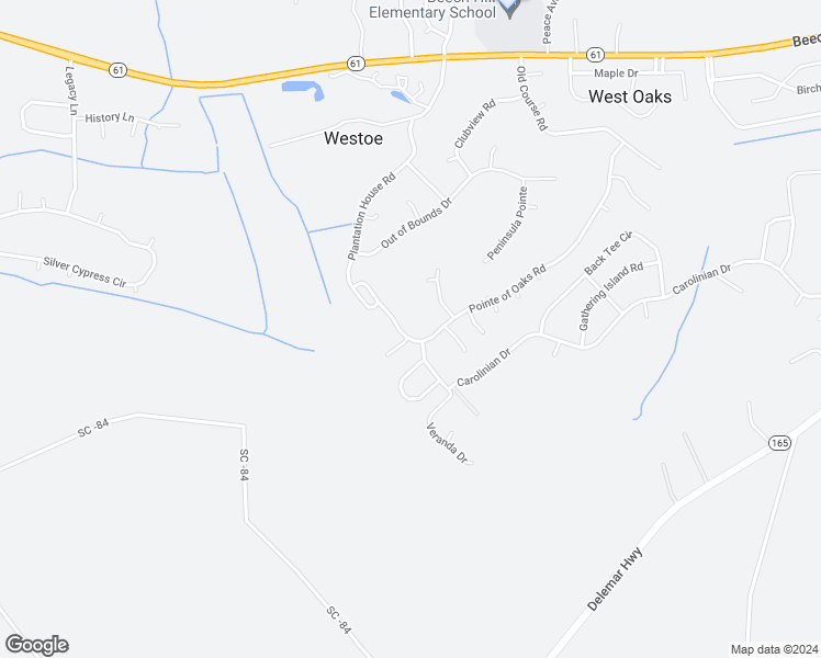 map of restaurants, bars, coffee shops, grocery stores, and more near 597 Pointe of Oaks Road in Summerville