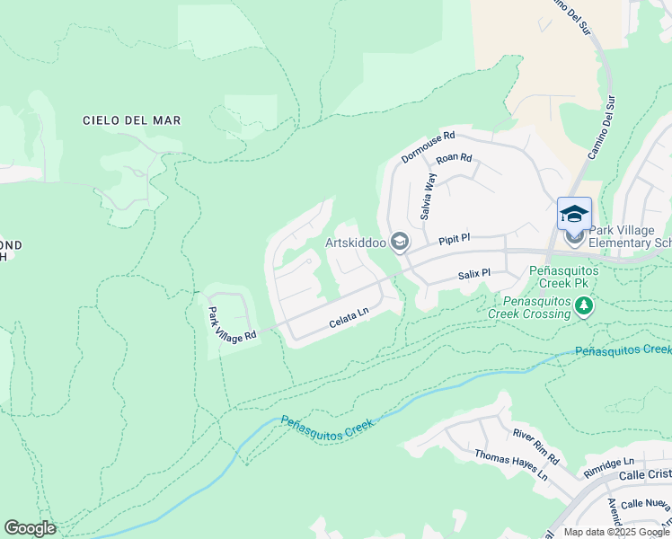 map of restaurants, bars, coffee shops, grocery stores, and more near 7437 Arucauna Court in San Diego