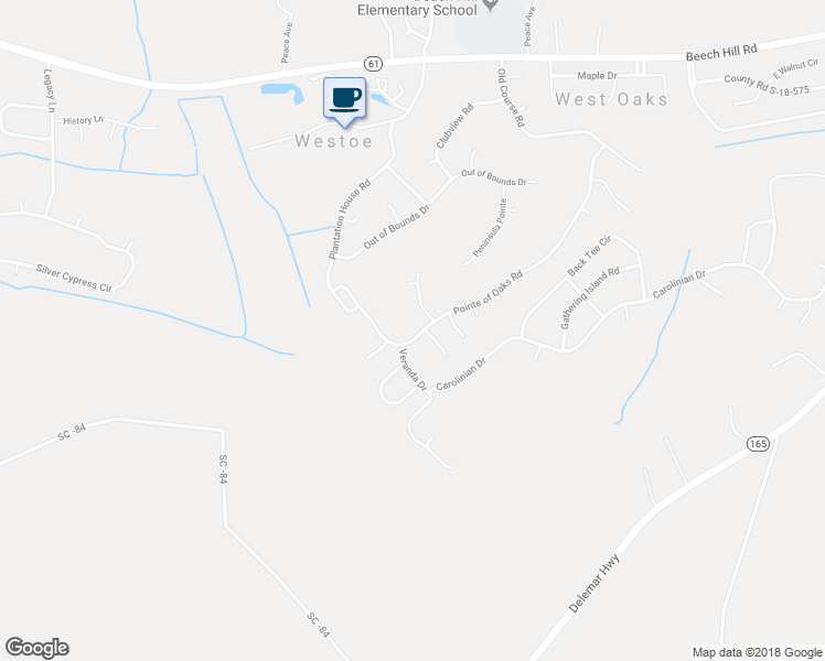 map of restaurants, bars, coffee shops, grocery stores, and more near 597 Pointe of Oaks Road in Summerville