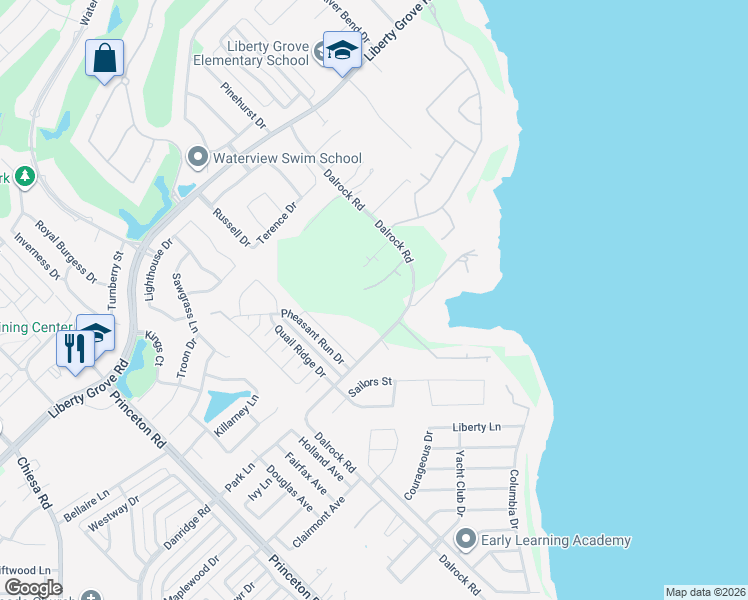 map of restaurants, bars, coffee shops, grocery stores, and more near 9413 Dalrock Rd in Rowlett