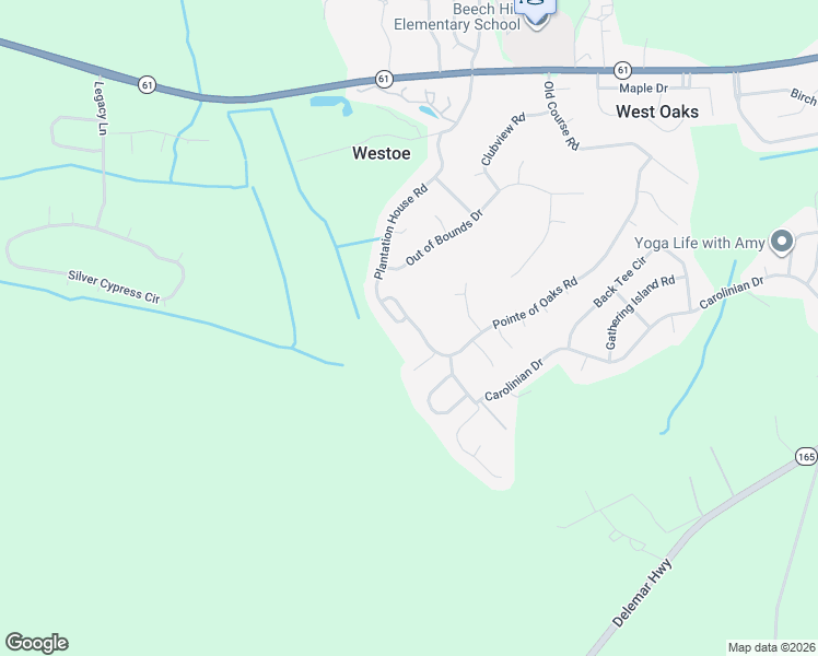 map of restaurants, bars, coffee shops, grocery stores, and more near 606 Pointe of Oaks Road in Summerville