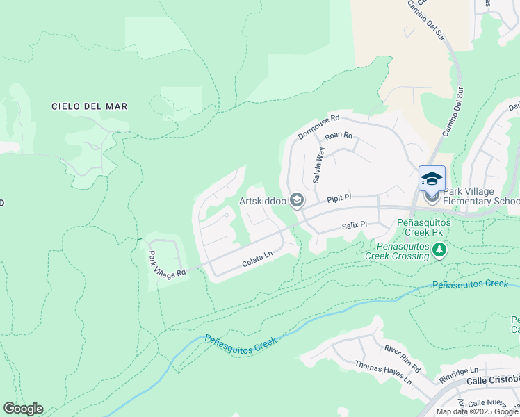 map of restaurants, bars, coffee shops, grocery stores, and more near 12244 Arucauna Way in San Diego