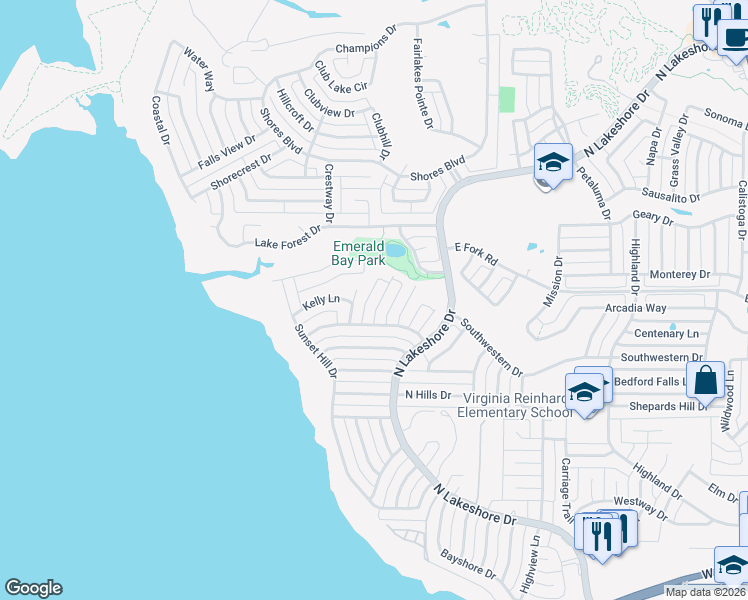 map of restaurants, bars, coffee shops, grocery stores, and more near 1039 Arborview Place in Rockwall