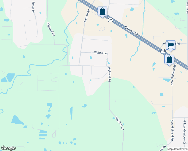 map of restaurants, bars, coffee shops, grocery stores, and more near 113 Knight Court in Springtown