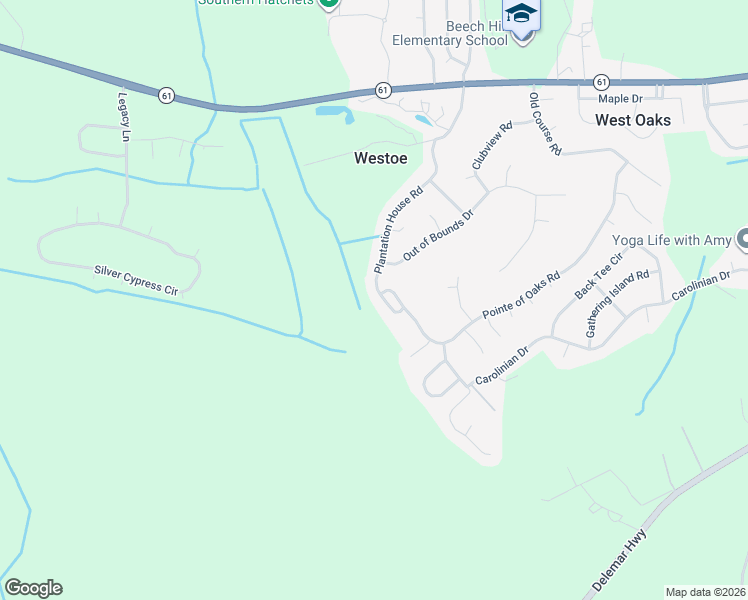 map of restaurants, bars, coffee shops, grocery stores, and more near 4062 Plantation House Road in Summerville