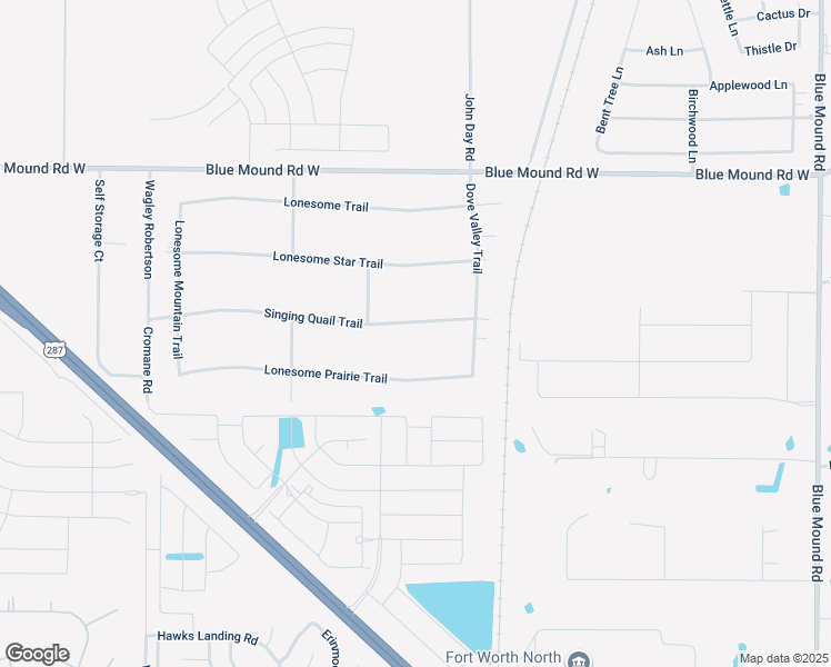 map of restaurants, bars, coffee shops, grocery stores, and more near 301 Singing Quail Trail in Haslet
