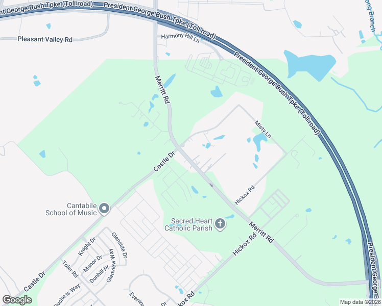 map of restaurants, bars, coffee shops, grocery stores, and more near 3602 Castle Drive in Rowlett