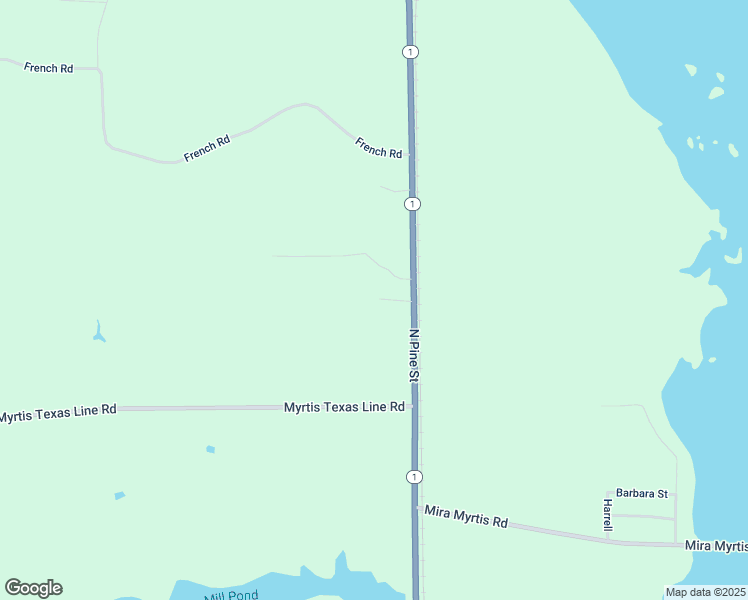 map of restaurants, bars, coffee shops, grocery stores, and more near 18979 Louisiana 1 in Rodessa