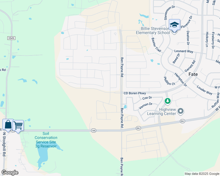 map of restaurants, bars, coffee shops, grocery stores, and more near Red Oak Drive in Rockwall