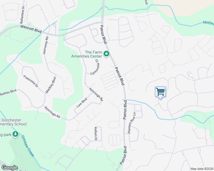 map of restaurants, bars, coffee shops, grocery stores, and more near 9090 Maple Grove Drive in Summerville