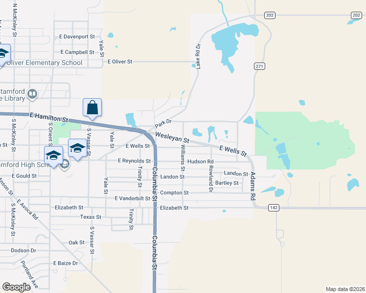 map of restaurants, bars, coffee shops, grocery stores, and more near 1220 East Wells Street in Stamford