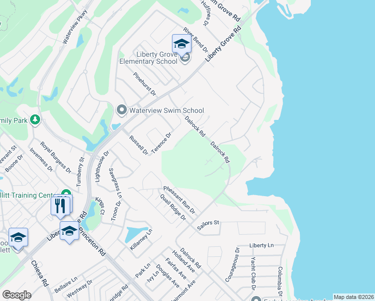 map of restaurants, bars, coffee shops, grocery stores, and more near 9701 Dalrock Road in Rowlett