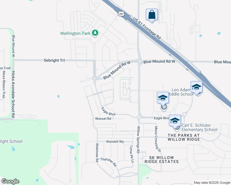 map of restaurants, bars, coffee shops, grocery stores, and more near 11900 Prudence Drive in Haslet