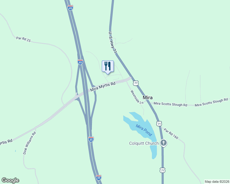 map of restaurants, bars, coffee shops, grocery stores, and more near 6951 Mira Myrtis Road in Ida