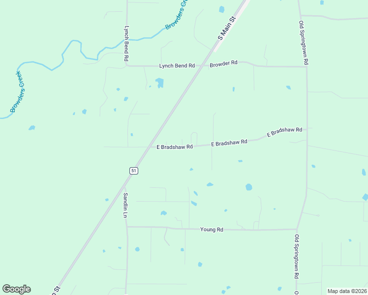map of restaurants, bars, coffee shops, grocery stores, and more near 128 East Bradshaw Road in Springtown
