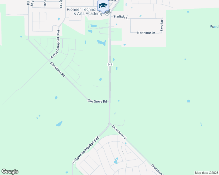 map of restaurants, bars, coffee shops, grocery stores, and more near 3793 Farm to Market 548 in Royse City