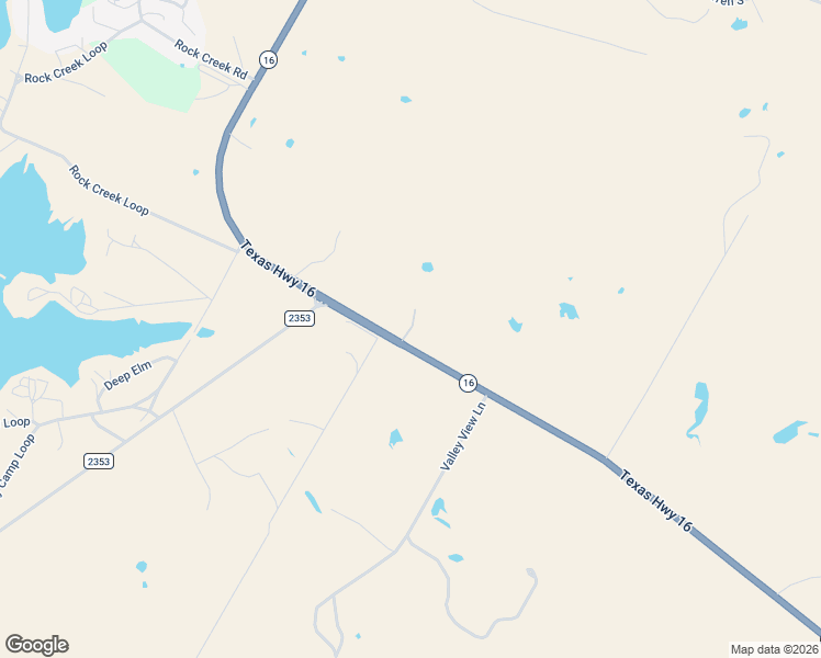 map of restaurants, bars, coffee shops, grocery stores, and more near Water Ridge Drive in Palo Pinto County