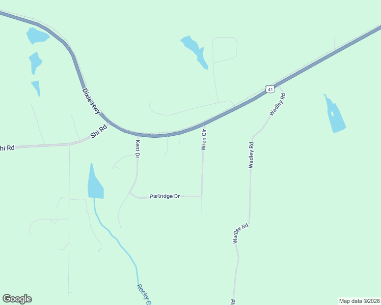 map of restaurants, bars, coffee shops, grocery stores, and more near 69 Wren Circle in Macon