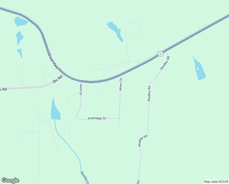 map of restaurants, bars, coffee shops, grocery stores, and more near 69 Wren Circle in Macon