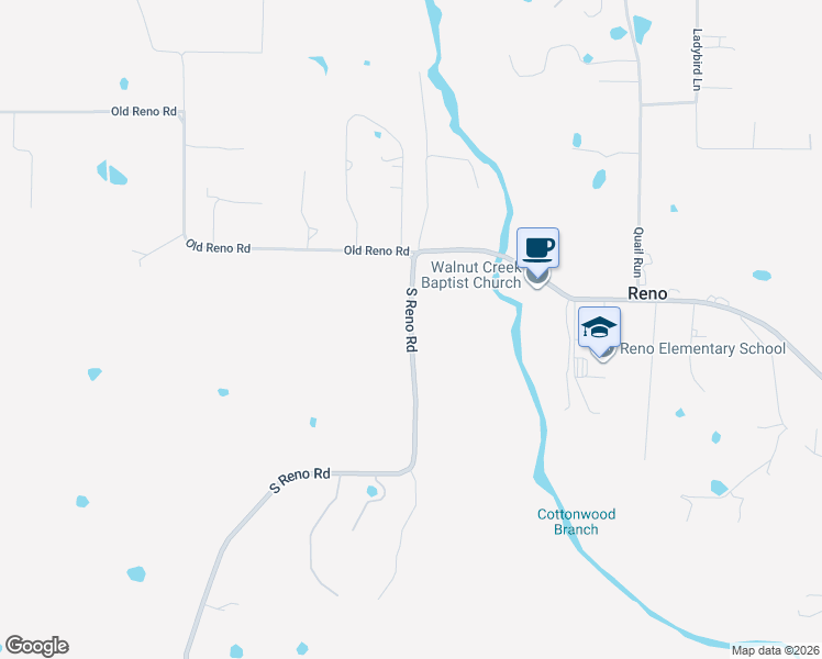 map of restaurants, bars, coffee shops, grocery stores, and more near 172 South Reno Road in Springtown