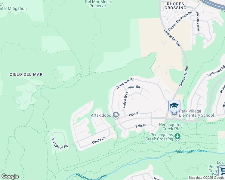 map of restaurants, bars, coffee shops, grocery stores, and more near 12348 Dormouse Road in San Diego