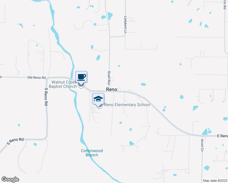 map of restaurants, bars, coffee shops, grocery stores, and more near 124 East Reno Road in Azle