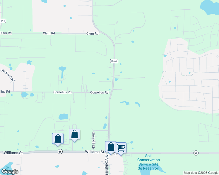 map of restaurants, bars, coffee shops, grocery stores, and more near 1926 North Stodghill Road in Rockwall