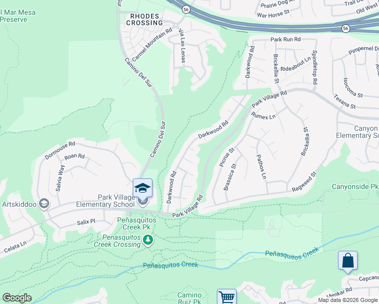 map of restaurants, bars, coffee shops, grocery stores, and more near 8255 Lino Court in San Diego