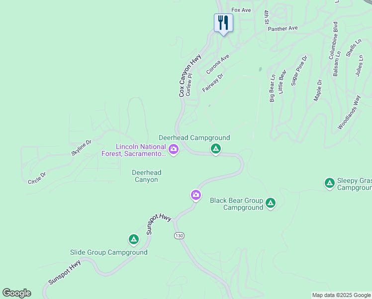 map of restaurants, bars, coffee shops, grocery stores, and more near 4 Lost Lodge Road in Mayhill