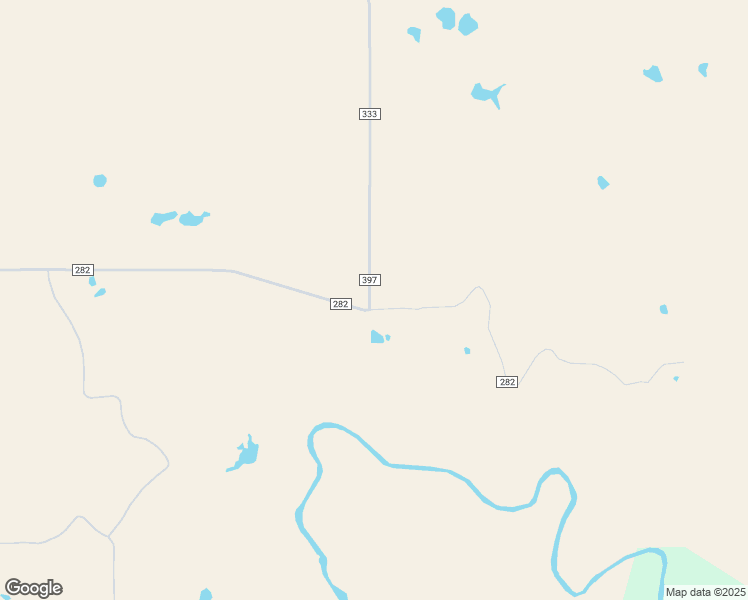 map of restaurants, bars, coffee shops, grocery stores, and more near Co Road 282 in Woodson