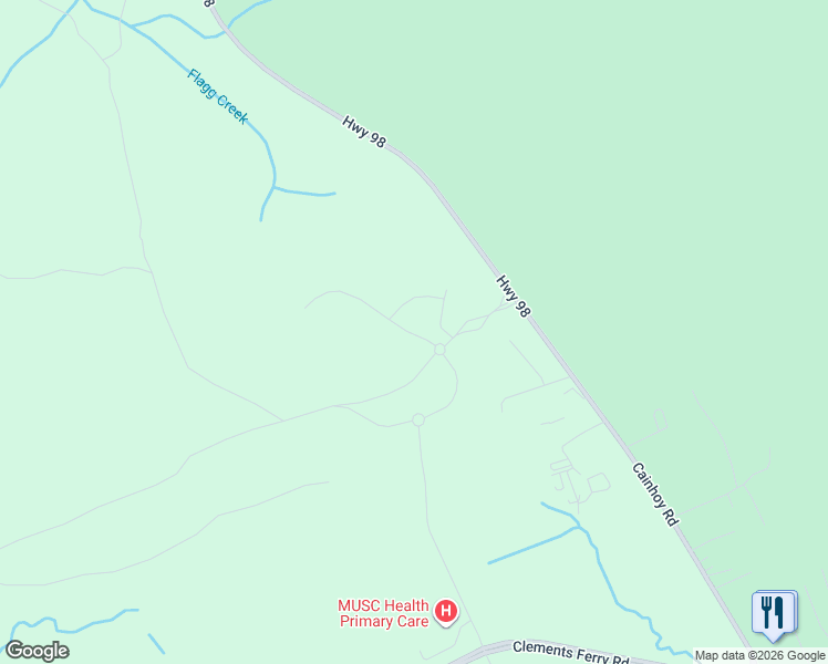 map of restaurants, bars, coffee shops, grocery stores, and more near Unnamed Road in Charleston