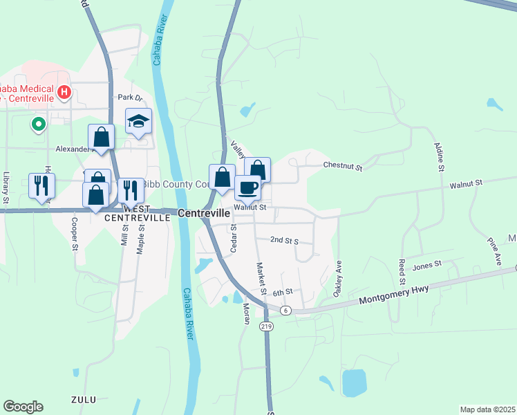 map of restaurants, bars, coffee shops, grocery stores, and more near in Centreville