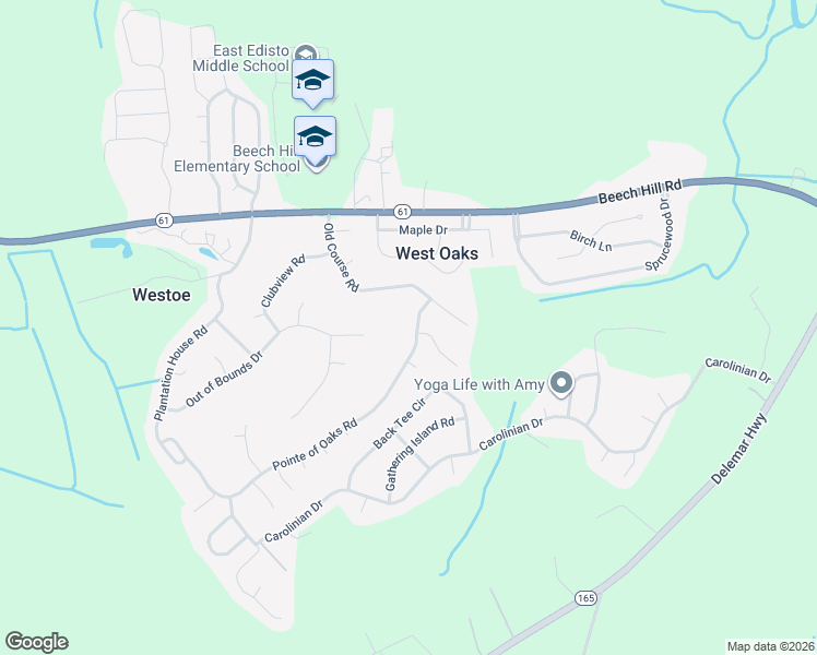 map of restaurants, bars, coffee shops, grocery stores, and more near 508 Pointe of Oaks Road in Summerville